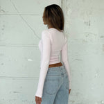 Basic v - neck top - lyserød