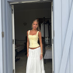 Beba button top - lys gul