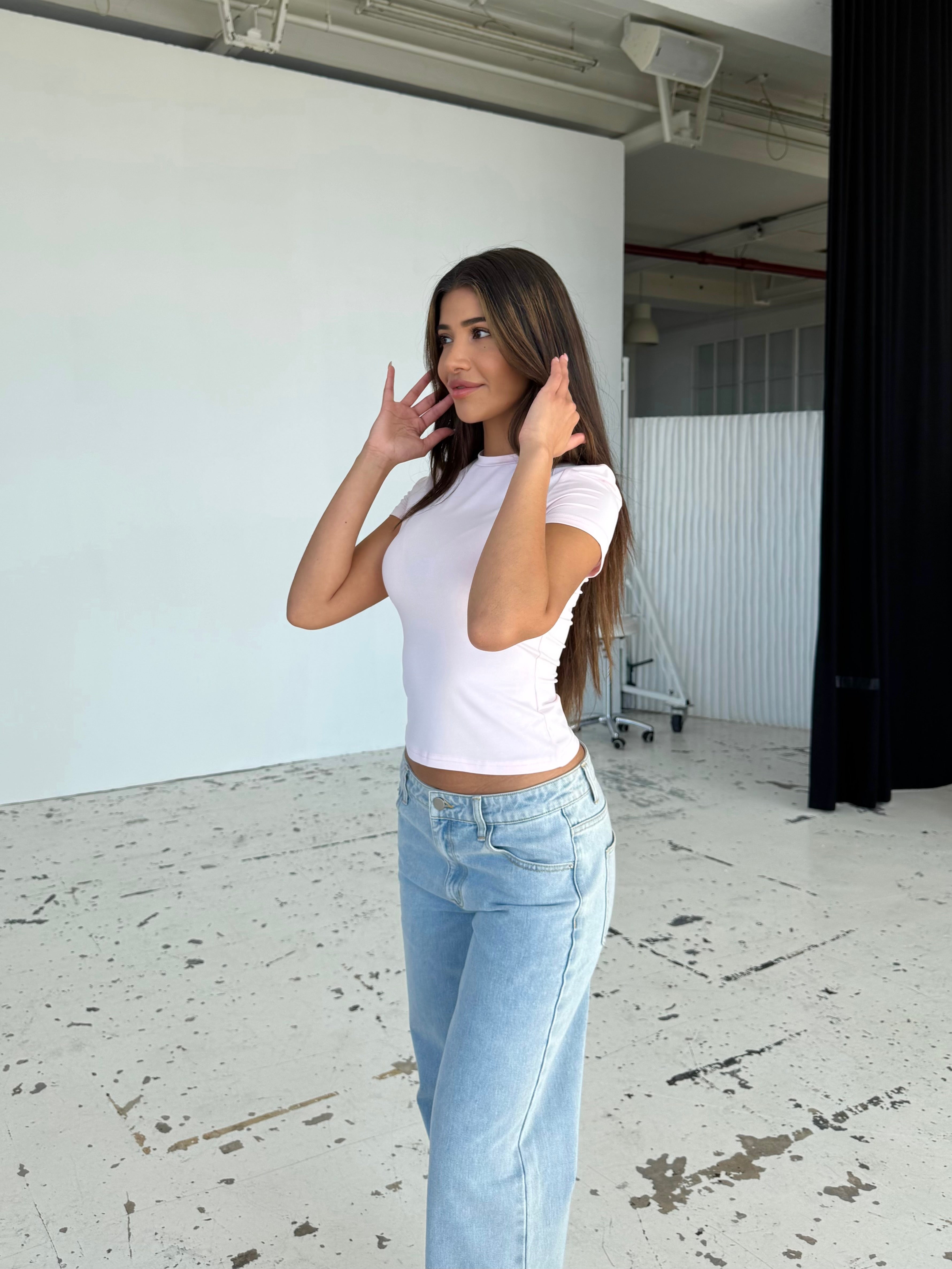 Basic tee - lyserød