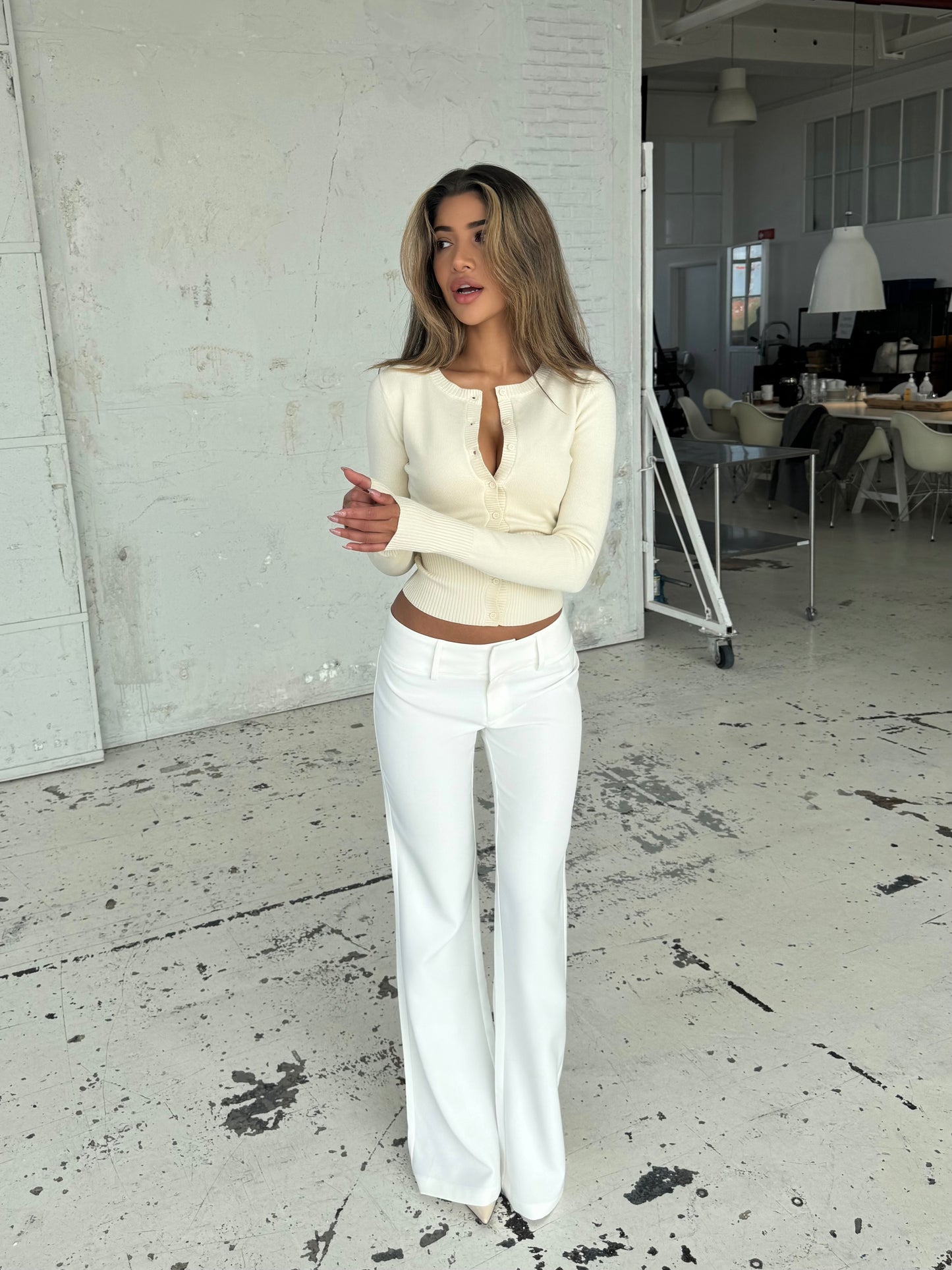 Knit Cardigan - cream