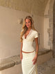 Lucia basic lace tee - Light yellow