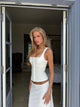 Button top - white