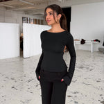 Rhea long sleeve top - sort