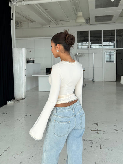 Ballerina basic top - cream