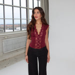 Pretty Luna basic tee - bordeaux