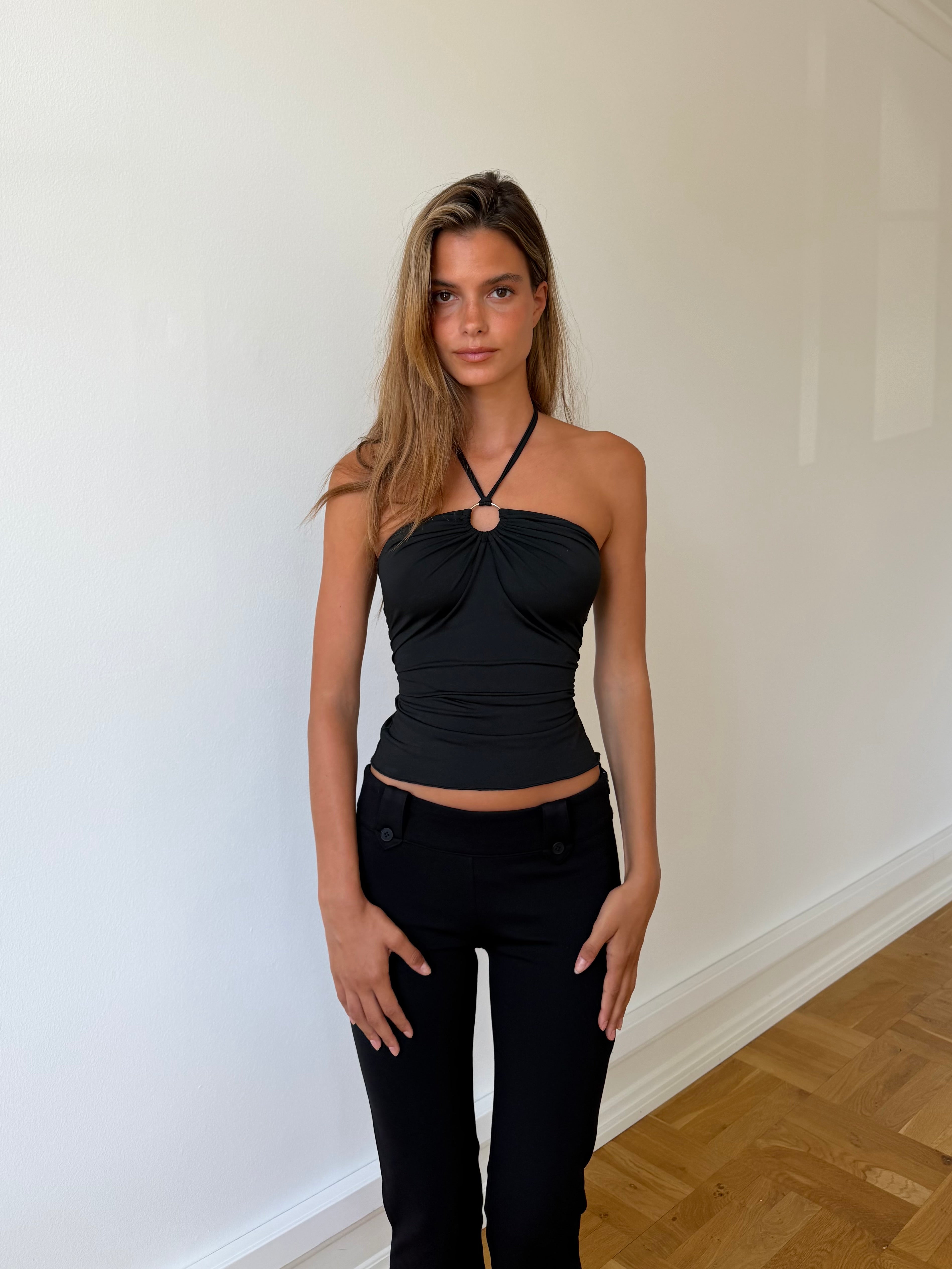 Vera Wide low waist trousers - black – VENDERBY'S