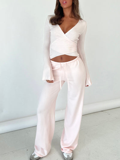 Knit trousers - light pink