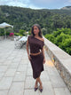 Hera basic top - dark brown 