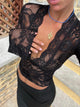 Pretty lace top - black 