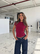 Basic tee - dark red