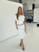 Helia basic skirt - white