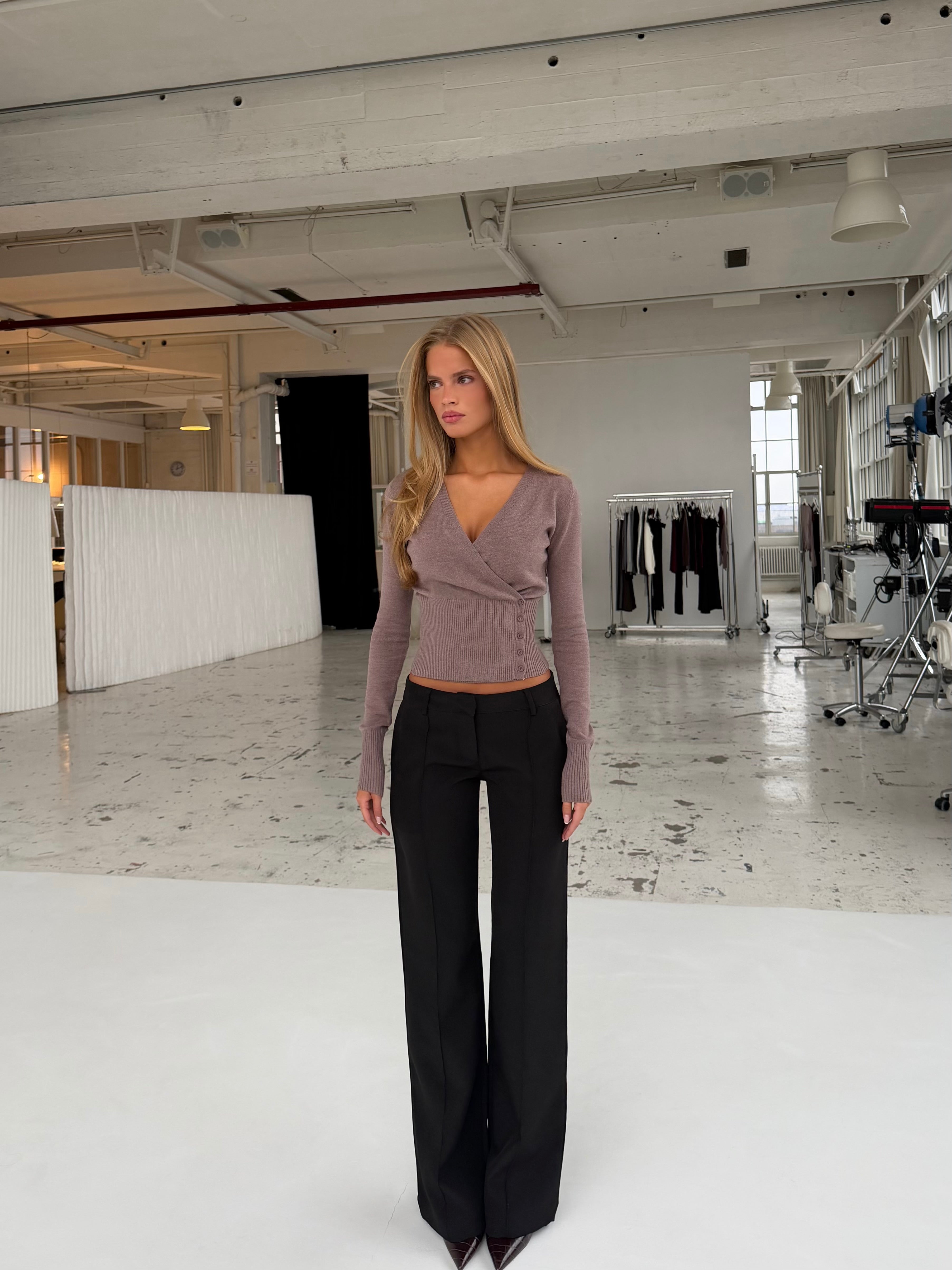 New knit cardigan - lys brun