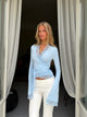New Ballerina Basic Lace Top – Light blue