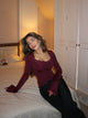 Blair basic lace top - Burgundy 