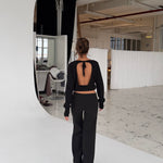 Open back knit top - sort