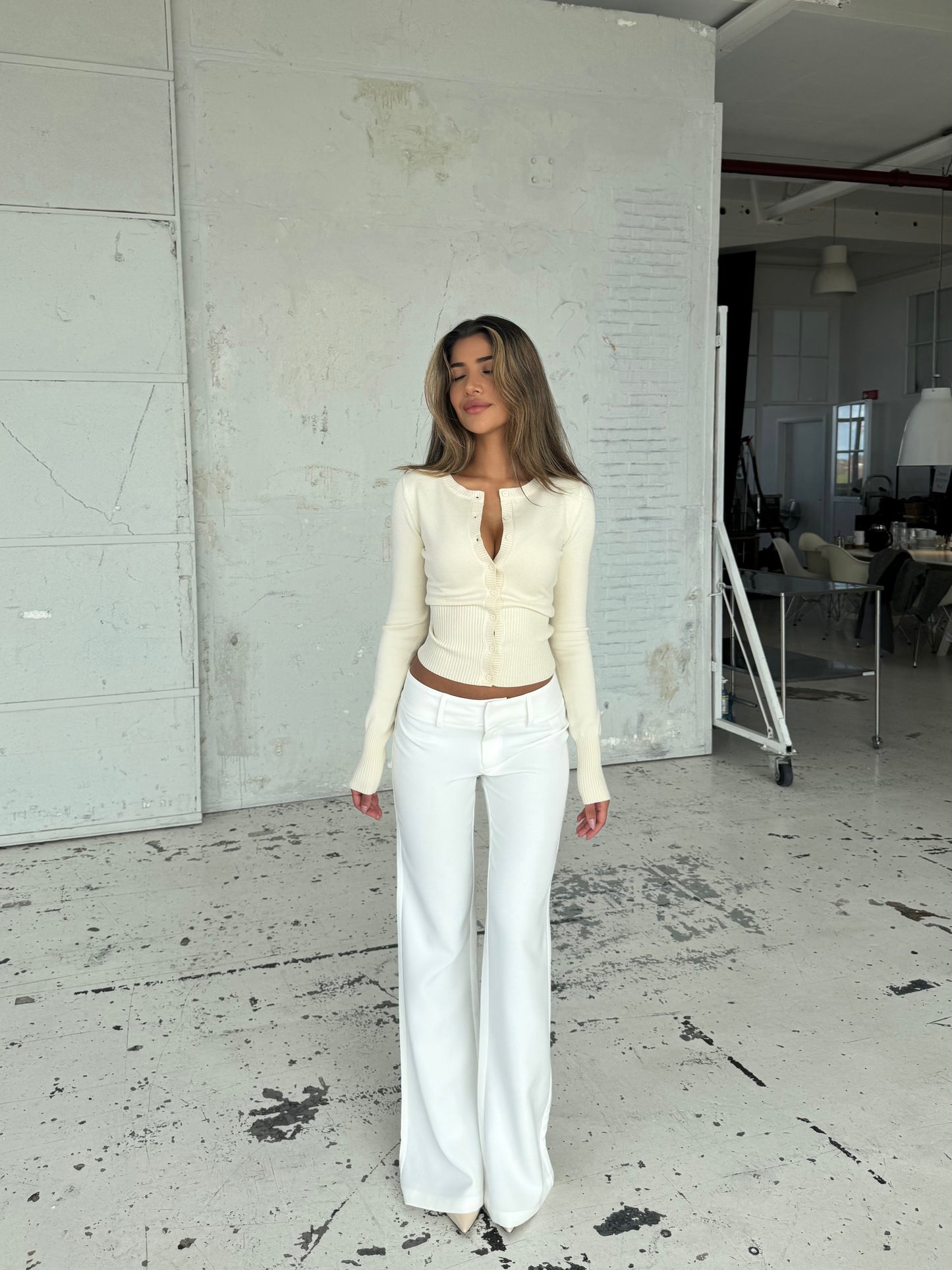 Knit Cardigan - cream