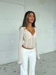Lyra lace top - vintage cream 