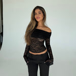 Kaia lace top - sort