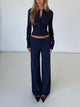 Knit trousers - dark blue